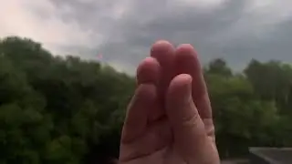 ASMR with lightning and thunder in the background *hand movements*