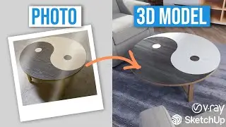 I turned a photo into a 3D Model! ☯️🔥 - SketchUp + Vray