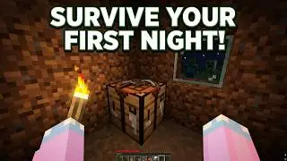 How to Survive Your FIRST Night in Minecraft! (Easy Guide)