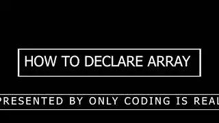 Declaring Array in C