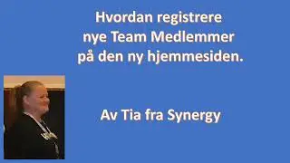 Synergy registrering av Team Medlemmer