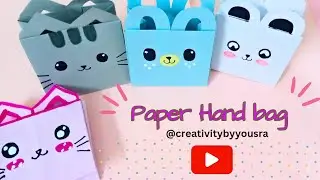 how to make paper hand bag | Easy cute paper craft idea