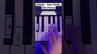 Unholy - Sam Smith, Kim Petras | Easy Piano Tutorial #piano #shorts