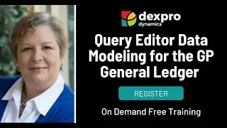Query Editor Data Modeling for the GP General Ledger Training