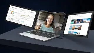 Laptop HotYeah Triple Screen Extender |  14'' Dual Portable Extended Monitor