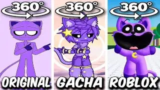 360° VR SMILING CRITTERS CATNAP POKEDANCE | Original vs Anime vs Gacha vs Roblox