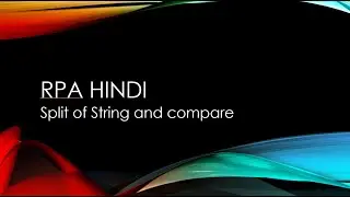 Split of String using uipath in hindi