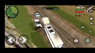 GTA SA Trucking Mission 15: Illegal Cargo Delivery to Los Venturos Airport with 4 ⭐ wanted level.