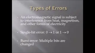 Types of Errors | Bit Error | Burst Error in Data Communication Network?