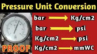 Pressure Unit Conversion | How can convert kg/cm2 to psi? | bar to psi | kg/cm2 to bar |