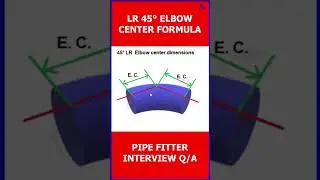 LR 45 degree elbow center formula | how to find 45° elbow center 