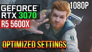 Star Wars Jedi Survivor | RTX 3070 + RYZEN 5600X | OPTIMIZED SETTINGS | 2023