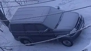 Мой уаз Патриот! дал снега!  (Снег из печки! )