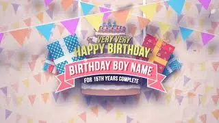 Happy Birthday Slideshow After Effects Template - Free Project files After Effects