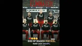 End of Season For Rcb 💔 Broken 😢 Virat Kohli Sad Status 🙃 Rcb Sad Status 🤕