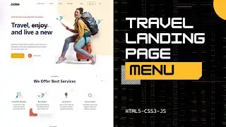 ADOBE XD TO HTML CSS --- TRAVEL LANDING PAGE - Ders 1 - Menu