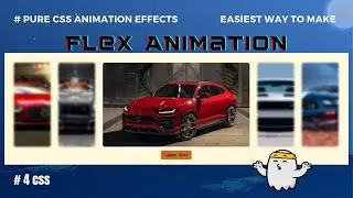 CSS Flex Animation | Hover Flex and Filter Property | Pure CSS Animation 