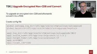How to upgrade encrypted non-CDB and convert to a PDB