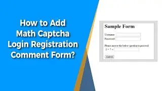 How to Add Math Captcha in WordPress Login Registration and Comment Box?