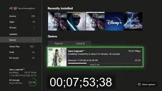 Downloading Apex Legends at 1000Mbps on Xbox One