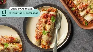A One-Pan Meal: Cheesy Turkey Enchiladas 🦃