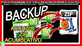 599 ❤️ Como Crear BACKUP 🔥 AGREGARLO al MISMO ZIP EXISTENTE con Excel VBA