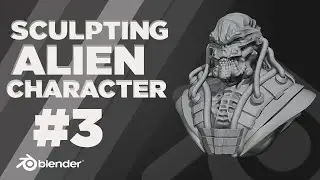 How to sculpt Alien character | Blender | [speed art] #3