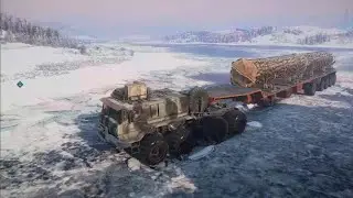 SnowRunner PS5 Transporting Huge Tree upgraded {4k HDR} Gameplay 