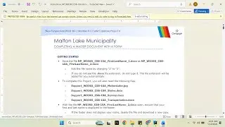 New Perspectives Word 365 | Modules 8-10: SAM Capstone Project A Malton Lake Municipality