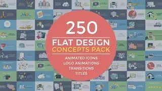 Flat Design Concepts Pack - After Effects Template
