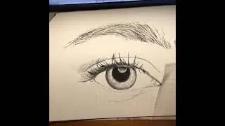 Disegno a matita di un occhio tutorial time laps passaggio intermedio. Filippo Orsini