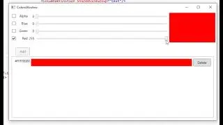 #WPF Создание списка цветов из компонент цвета.