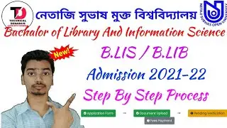 NSOU BLIS Admission Full Process Step By Step || B.Lib Admission 2022 Full Process || BLIS Admission
