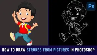 How to draw strokes from pictures in photoshop