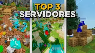 TOP 3 MELHORES SERVIDORES DE MINECRAFT - PIRATA e ORIGINAL