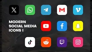 Modern Social Media Icons I - After Effects, Premiere Pro and FCPX template