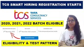 TCS Smart Hiring 2021 | 2020, 2021, 2022 Eligible | TCS Smart Hiring Registration