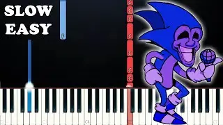 Vs Sonic.exe - Endless - Friday Night Funkin (SLOW EASY PIANO TUTORIAL)