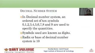 Introduction of Number system and its types by Prof. Arti Prasad