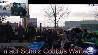 Bauern Demo Cottbus und scholz kam nicht das veigling #bauerndemo #politik