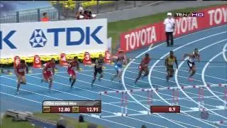 IAAF Moscow 2013 Mens 110m Hurdles Final David OLIVER Wins