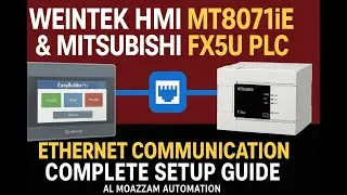 Weintek HMI MT8071iE & Mitsubishi FX5U PLC Ethernet Communication  Complete Setup Guide