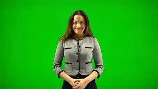 The Beautiful Girl Is Saying Something | Green Screen Stock Video Footage | No Copyright 😍