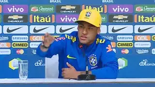 Neymar HUMILHA repórter em entrevista coletiva pela Seleção Brasileira