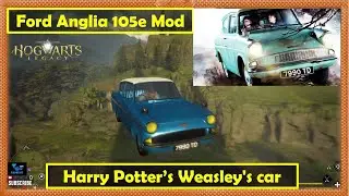 Harry Potter Famous Weasley's car in Hogwarts Legacy | Ford Anglia 105e Mod