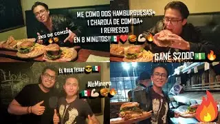 I ATE A HAMBURGER WEIGHING ALMOST A KILO IN 1 MINUTE!!🇲🇽❤️🍔💪🏻☺️🔥FT. EL RULO TEXAS 😎🇲🇽🔥