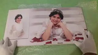 Álbum 30x30 con tapa personalizada. Comunión de Daniela