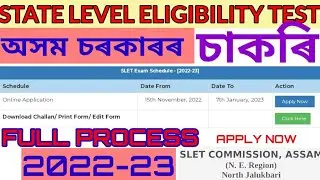 State level eligibility test examination assam. Assam job latest information.#sletfullprocess