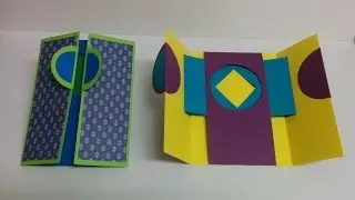 Art and Craft: How to make Window Shutter Card / Magic card