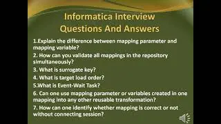 informatica interview questions and answers for experienced - part2